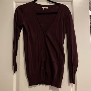 Maroon cardigan